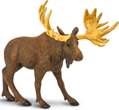 Vista 5 de Safari Ltd. Figura de alce – Figura de animal realista de 5 pulgadas – Juguete educativo para niños, niñas y niños a partir de 1 año