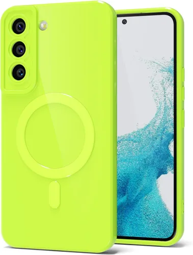 Vista 76 de Svanove Funda magnética de silicona para Samsung Galaxy S22, compatible con Magsafe, bonita funda para mujer, goma de gelatina brillante delgada