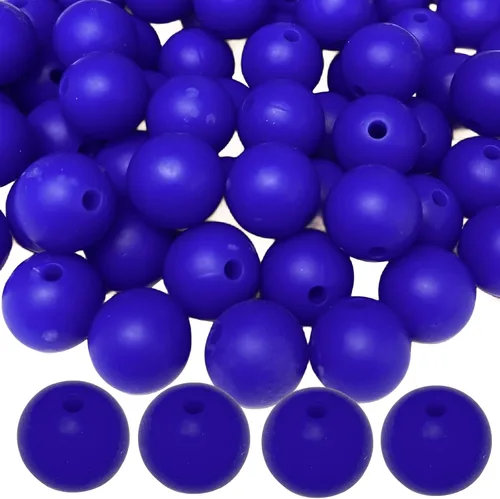 Vista 11 de Abalorios de silicona, 120 piezas de 6 mm abalorios redondos de silicona para hacer llaveros, pulseras, collares, aretes, joyas, manualidades DIY
