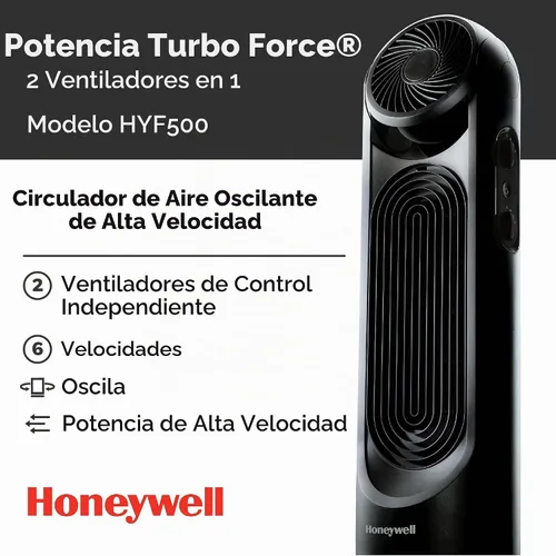 Vista 2 de Honeywell TurboForce - Ventilador de torre, color negro