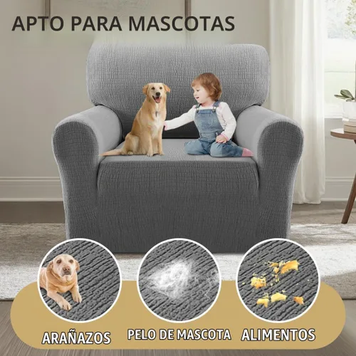 Vista 6 de H.VERSAILTEX - Funda elástica para sofá de jacquard con protector de muebles impermeable de 1 pieza, fundas para sofá elásticas con parte inferior