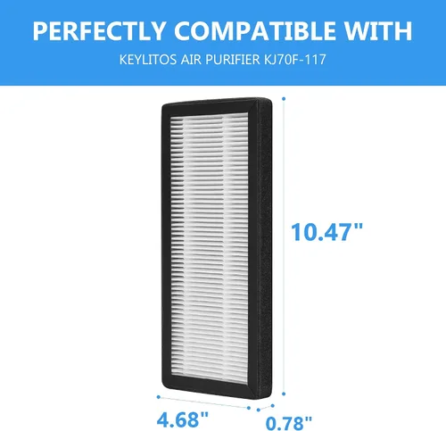 Vista 2 de Paquete de 2 filtros de repuesto KJ70F-117, compatible con Keylitos Purifier KJ70F/KJ70F-117