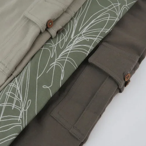 Vista 2 de HonestBaby Multipack Leggings Skinny, Flare and Cargo Pants Organic Cotton for Infant Baby Girls,Toddlers,Little Kids(Legacy)