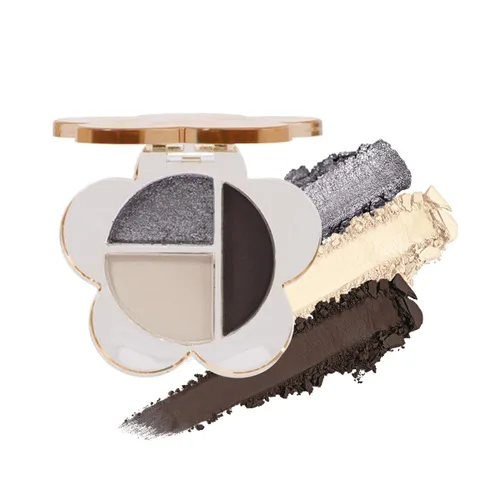 Vista 7 de Paleta de sombras de ojos con purpurina rosa, sombra de ojos color crema brillante mate, sombra de ojos marrón ahumado perezosa, altamente