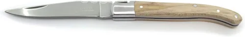 Vista 2 de TopKnife Laguiole - Cuchillo plegable multiusos de 7-5/8 pulgadas, mango de madera de arce, buena opción como cuchillo personal para carne, caja