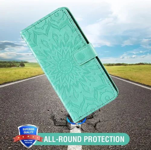 Vista 7 de Funda de teléfono para LG K30 2018 5.3/Premier Pro LTE/Phoenix Plus/Harmony 2/K10/Xpression Wallet con protector de pantalla de vidrio templado Flip
