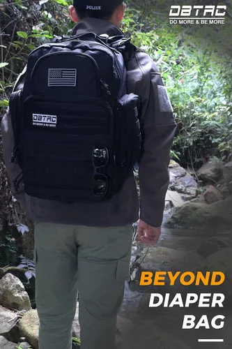 Vista 4 de Mochila para pañales para papá DBTAC, bolsa grande de pañales para bebé para hombres con cambiador, bolsillos aislados + para toallitas, correas