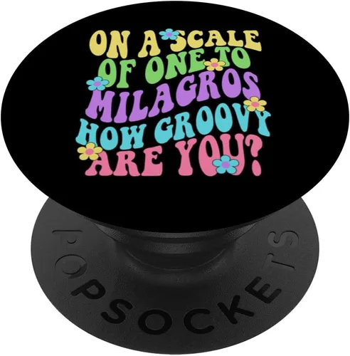 Vista 6 de MILAGROS Cute Retro Girls Groovy MILAGROS Personalized Name PopSockets MagSafe PopGrip for iPhone