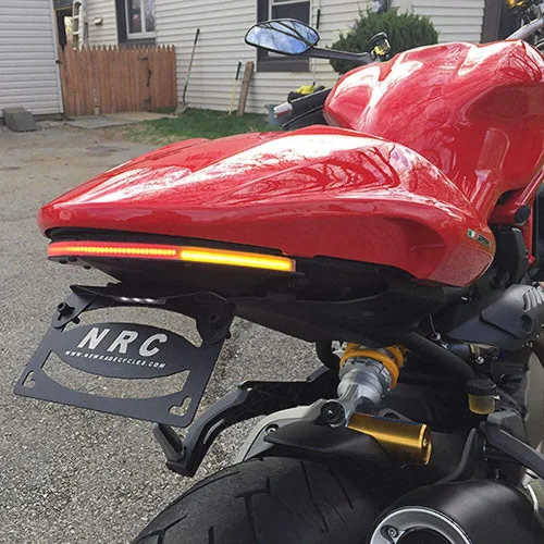 Vista 3 de New Rage Cycles Eliminador de guardabarros compatible con el ecualizador de doble carga Ducati Monster 1200 (2014-2016)