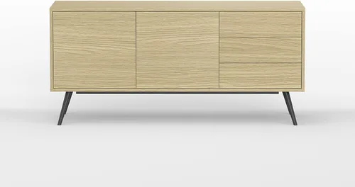 Vista 4 de Glenwillow Home Atlas 59" Mid-Century Modern Buffet/Aparador/TV Consola Marrón topo claro