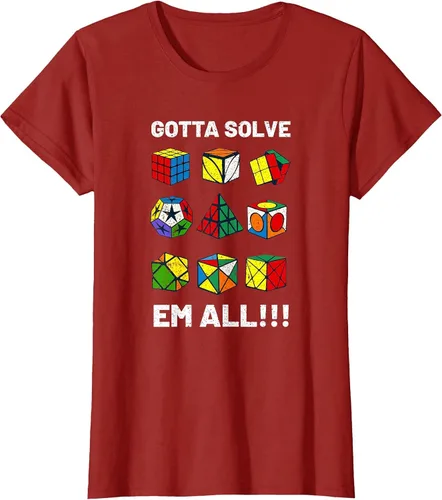 Vista 71 de Competitive Puzzle Cube Gotta Solve Em All Speed Cubing T-Shirt Asphalt Grey