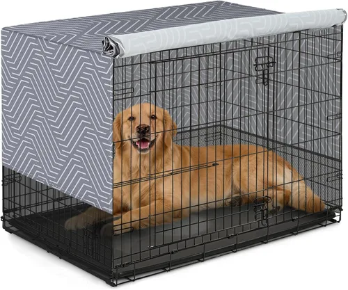 Vista 23 de Explore Land Funda transpirable para jaula de perro, ventilación de malla de 4 lados, funda básica para perrera para mascotas, todos los lados