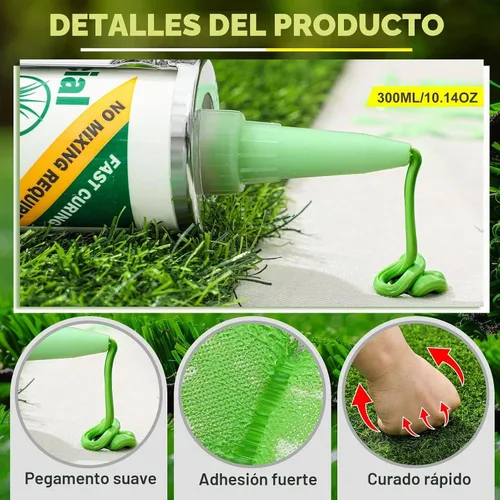 Vista 2 de Threlaco 2 Tubos de Pegamento para Césped Artificial 10 oz, Cinta de Césped Artificial, Pegamento Concentrado para Pintura de Césped, Adhesivo