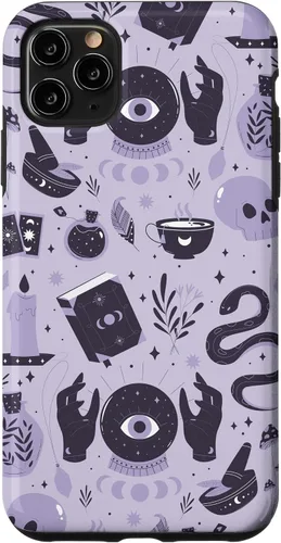Vista 11 de Funda para iPhone 14 Witch's Essentials Pattern Witchy Design Halloween