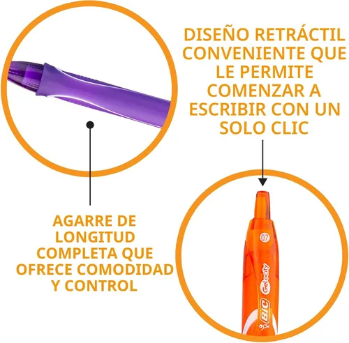 Vista 7 de BIC Gelocity - Bolígrafo de gel de secado rápido con tinta de secado rápido y agarre cómodo, 12 unidades en varios colores Surtido