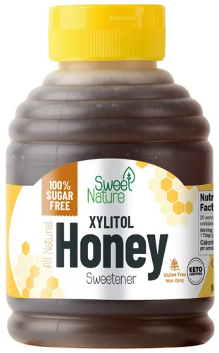 Vista 3 de Sweet Nature Abedul xilitol miel sin azúcar, apto para dieta cetogénica, 14