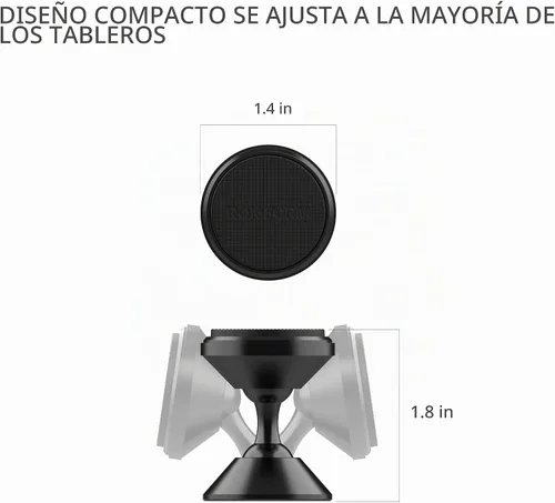 Vista 6 de Rokform - Soporte magnético ajustable para automóvil, giratorio de 360 grados con cinta VHB 3M, soporte para teléfono celular, soporte de aluminio