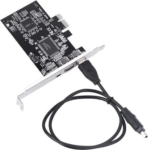Vista 2 de Firewire Pcie - Tarjeta de captura de 2,5 Gbps Ieee 1394 con cable, adaptador interno de PC para transferencia de video de escritorio