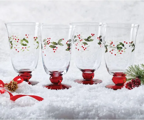 Vista 6 de Pfaltzgraff Winterberry Set of 4 Water Goblets, 14 Ounce (Pack of 4)
