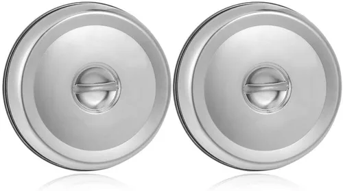 Vista 7 de Kichvoe Juego de 2 cubiertas de hilvanado de 7.8 pulgadas, de acero inoxidable, cúpulas de metal para queso, cúpula de plancha, cubierta