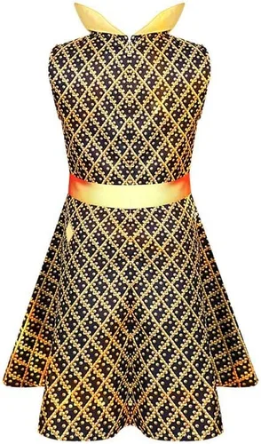 Vista 3 de Vestido de brasas para niñas, disfraz de cosplay con máscara loca, elementos antropomórficos animados para Halloween