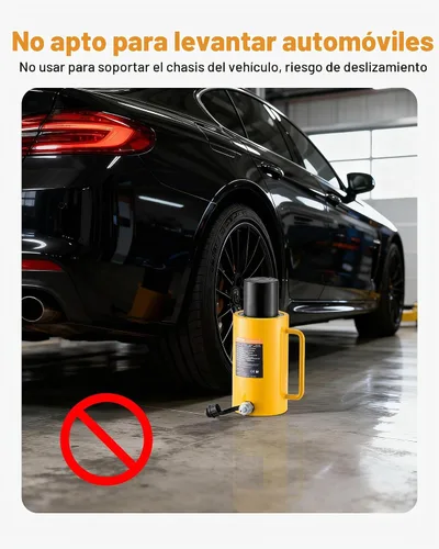 Vista 9 de VEVOR - Cilindro hidráulico de 50T de 6 pulgadas, cilindro hidráulico sólido de acción simple, cilindros de elevación hidráulica de 5.906 in