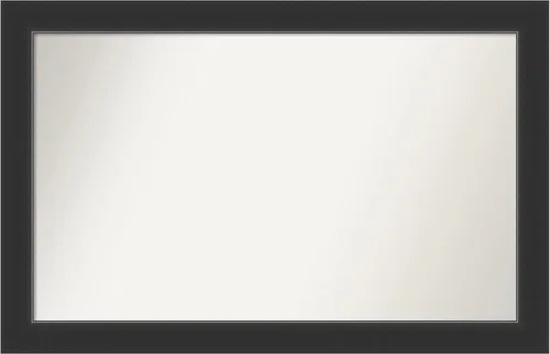 Vista 222 de Amanti Art Espejo personalizado, espejo de baño negro Astor, espejo de pared o espejo de tocador de baño sobre el fregadero (25 x 25 pulgadas)