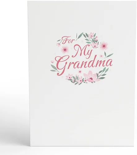 Vista 4 de Lovepop Tarjeta del día de la madre para abuela, tarjeta emergente de flor de cerezo, 5 x 7, tarjeta pensativa para abuela, flores emergentes