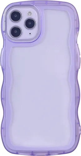Vista 32 de Funda transparente compatible con iPhone 7 Plus/8 Plus, lindo marco ondulado de color sólido, transparente, de silicona suave, antiarañazos, a