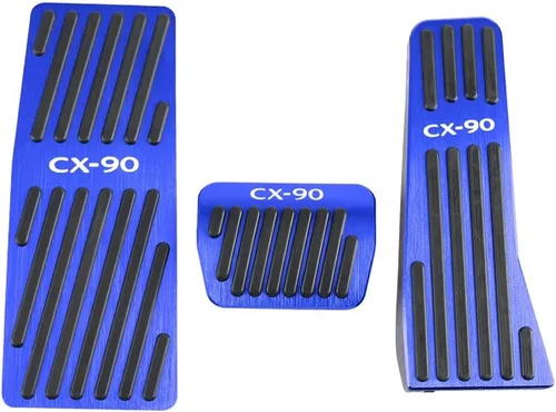 Vista 9 de LEXLEY 3 almohadillas antideslizantes de aluminio para pedal de freno de gas, cubiertas de pedal de acelerador sin perforación, solo para Mazda 2024
