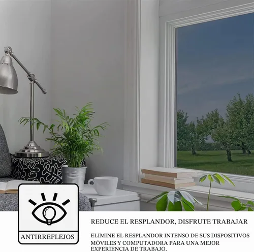 Vista 6 de ConCus-T - Película de privacidad unidireccional para ventana, color negro Negro y plateado