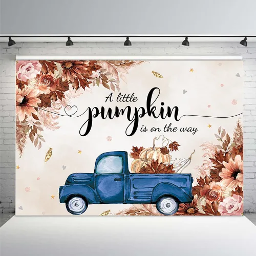 Vista 8 de MEHOFOND Telón de fondo bohemio de otoño de 7 x 5 pies para baby shower de bebé, decoración de fiesta de baby shower, decoración de fiesta de baby