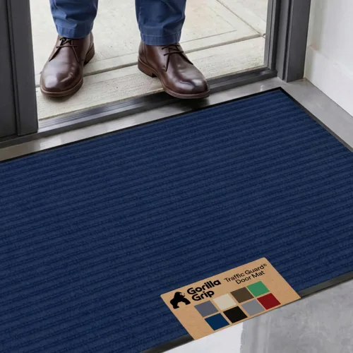 Vista 54 de GORILLA GRIP Traffic Guard - Tapete resistente para interiores y exteriores Negro