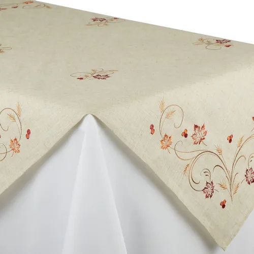 Vista 2 de DII Decoración de mesa de otoño, decoración de interior, Acción de Gracias, decoración de mesa, 40 x 40, trigo otoñal