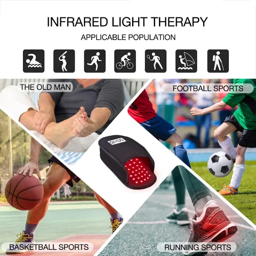 Vista 7 de DGXINJUN Terapia de luz roja para terapia de luz infrarroja para pies Zapatilla pies pies empeine LED dispositivo corporal portátil con modo de pulso