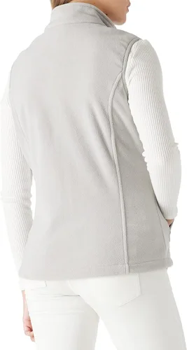 Vista 2 de Outdoor Ventures Chaleco de forro polar con cremallera para mujer, con bolsillos, cálido chaleco sin mangas para otoño e invierno