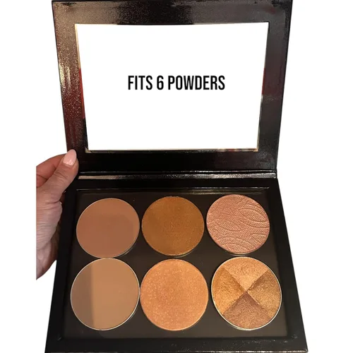 Vista 4 de Z Palette Paleta de maquillaje magnética vacía negra extra grande con ventana transparente