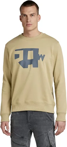Vista 9 de G-STAR Sudadera de cuello redondo con estampado prémium para hombre Resumen: Azul