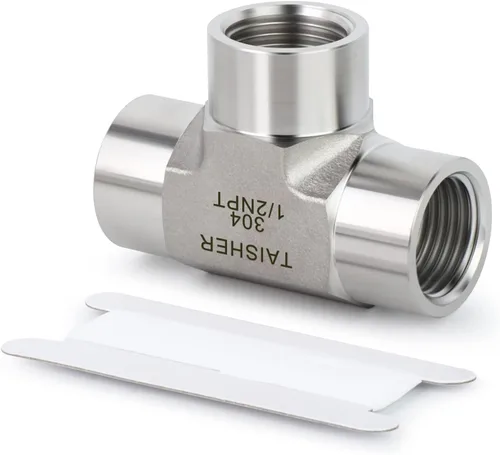 Vista 9 de TAISHER 1 pieza de forja de accesorios de tubería de acero inoxidable 304, 1/2 "NPT macho x 1/2 "NPT hembra x 1/2" NPT accesorios de tubería macho