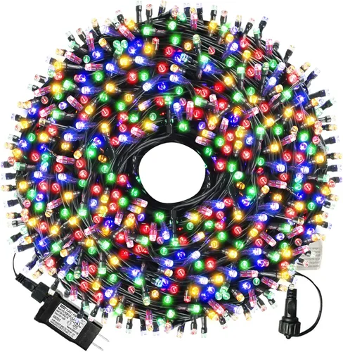 Vista 13 de XTF2015 Luces de Navidad LED de 105 pies con 300 LED, Enchufe de Extremo a Extremo, 8 Modos, Luces de Navidad Certificadas UL para Exteriores e