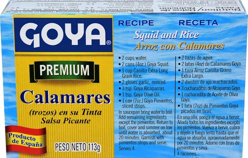 Vista 5 de Goya Foods Octopus Style - Piezas de calamar en salsa marinara, 4 onzas (paquete de 25)