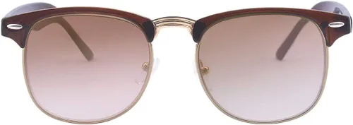 Vista 3 de Gafas de sol redondas sin montura semicarco, gafas de sol vintage miopes para conducir 100% bloqueo UV (-4.0)