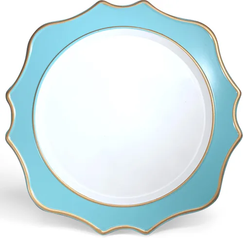 Vista 5 de OccasionS " 40 piezas redondas de 13 pulgadas de plástico acrílico cargadores de boda, decoración de cena y cena (turquesa a la llamada)