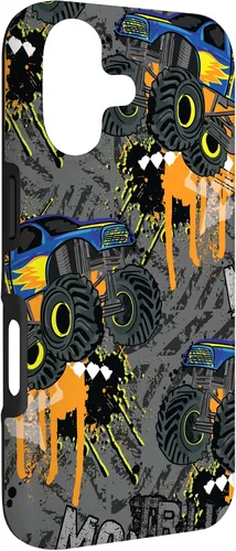 Vista 3 de Funda para iPhone 17 con diseño de Monster Truck Lover para hombres y niños