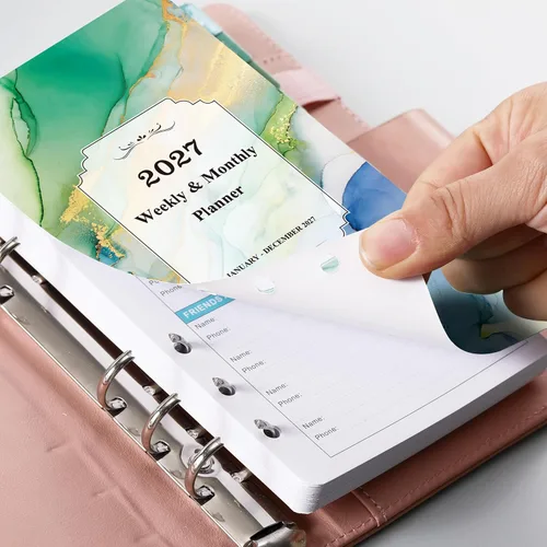 Vista 6 de Recambios de planificador 2027 – Insertos de planificador semanal y mensual