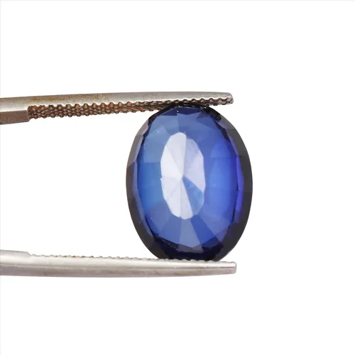 Vista 3 de GEMHUB Zafiro azul de corte ovalado de 12.30 quilates suelto para hacer joyas, piedra para hacer anillos para regalo del día de la madre., Gema