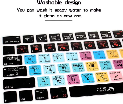 Vista 7 de HRH Illustrator AI - Funda de silicona para teclado inalámbrico mágico MLA22LL/A (A1644, 2015) con diseño de EE. UU