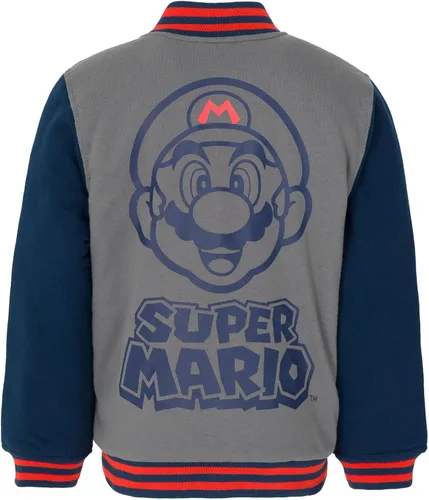 Vista 3 de Super Mario Nintendo Mario Luigi Varsity Bomber - Chaqueta para niños pequeños a grandes