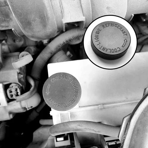 Vista 5 de stymart 2 tapas de depósito de refrigerante, cubierta de tapa de tanque de desbordamiento del radiador, compatible con Infiniti Nissan Renault Motor