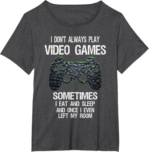 Vista 34 de Funny Gamer Video Games - Camiseta para niños y adolescentes, ajuste clásico, color negro, mezcla de algodón, Negro